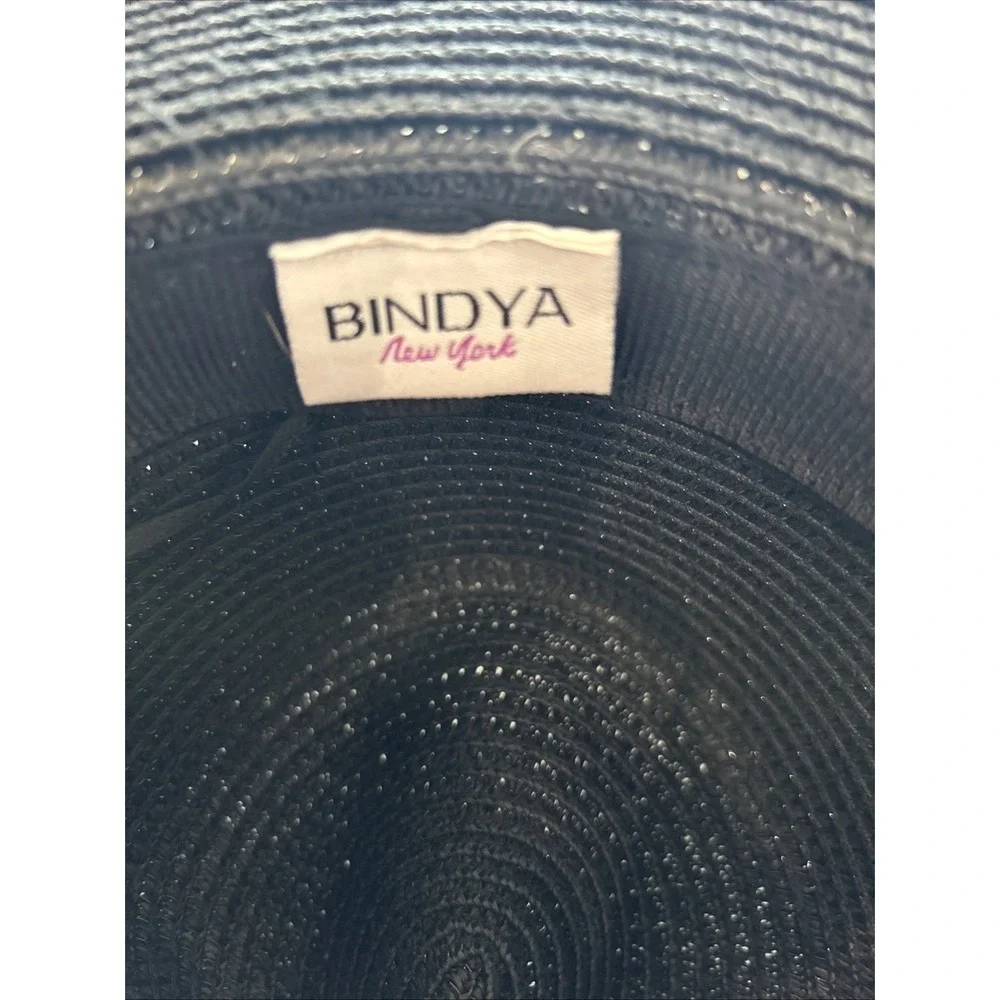 Bindya New York Ladies Decorated Black Woven Cowgirl Style Hat Fall